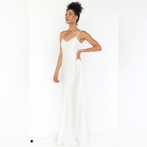 Show me your mumu faith maxi dress in ivory size small